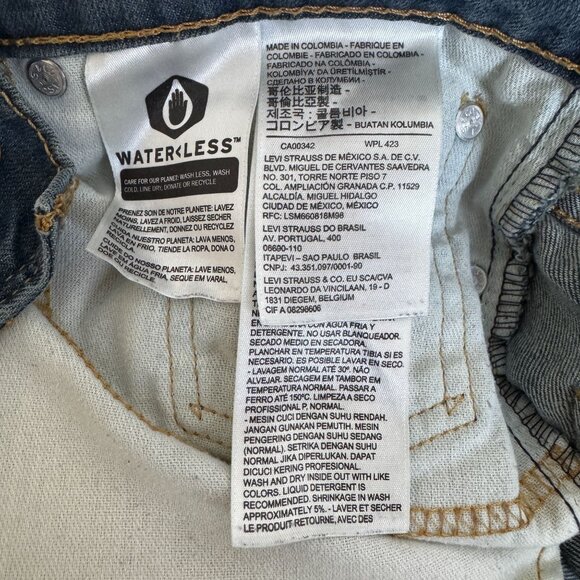 Levis 511 Slim Fit Mens Jeans W32 L32 Dark Wash Denim - Picture 6 of 6